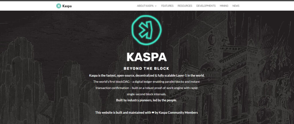 Kaspaのトップ画面
