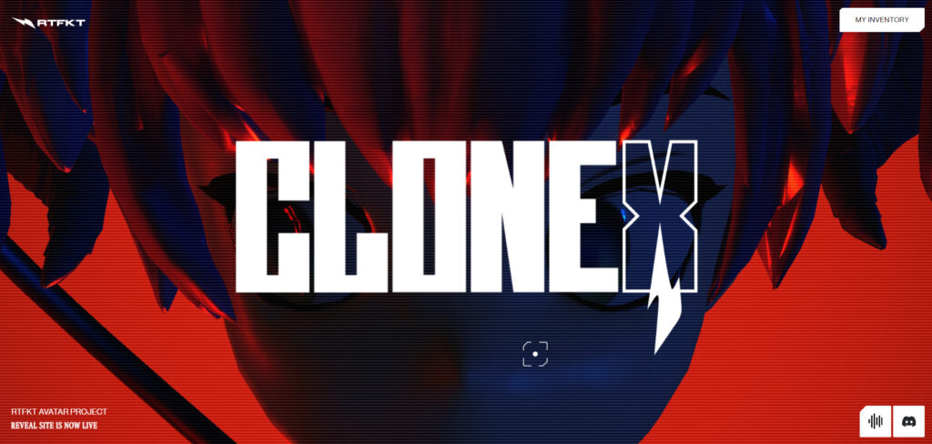 CLONE Xのトップ画面