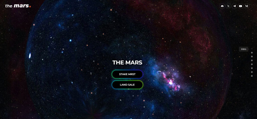 The Marsのトップ画面